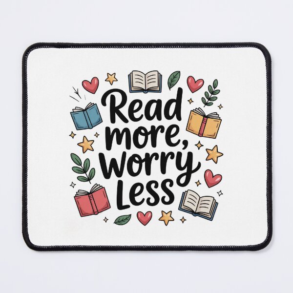 Item preview, Read More Worry Less Doodle Book Lover designed and sold by MagicWander.