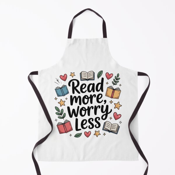 Item preview, Read More Worry Less Doodle Book Lover designed and sold by MagicWander.