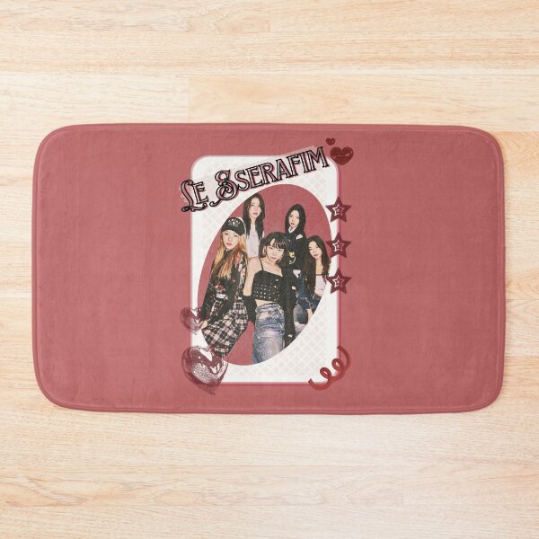 Item preview, Le Sseraf1m Kpop Girl Group Card Red Aesthetic Collage Design designed and sold by AJUNICE STUDIO.