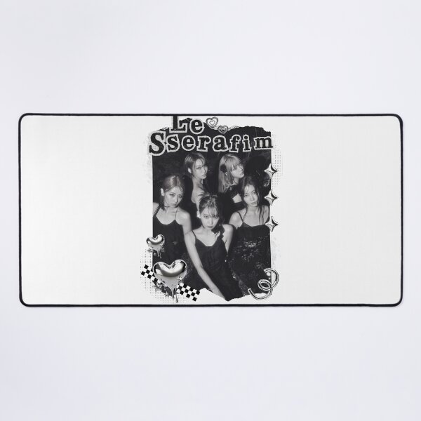 Item preview, Le Sseraf1m Kpop Girl Group Black and White Collage Design designed and sold by AJUNICE STUDIO.