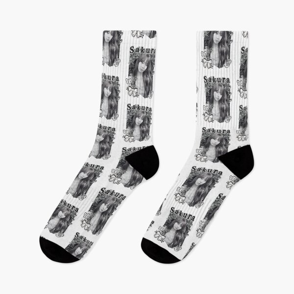 Item preview, Le Sseraf1m Sakura Kpop Girl Group Black and White Collage Design designed and sold by AJUNICE STUDIO.