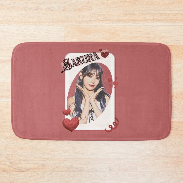 Item preview, Le Sseraf1m Sakura Kpop Girl Group Card Red Aesthetic Collage Design designed and sold by AJUNICE STUDIO.