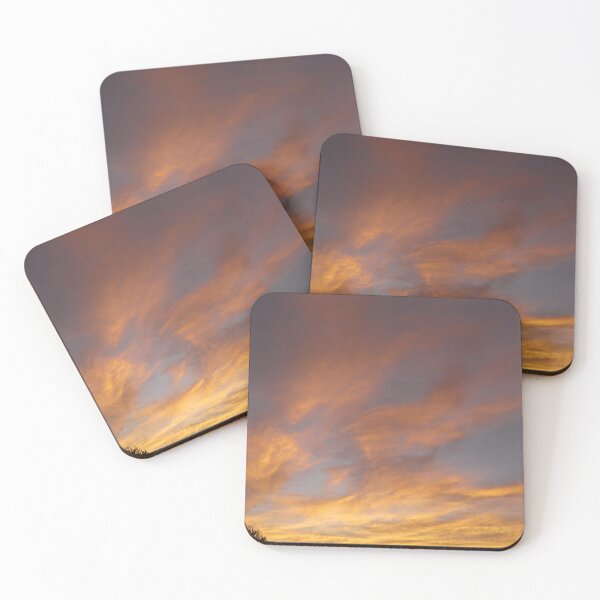 Item preview, Fiery Sunset Sky with Golden Clouds designed and sold by Dzmitry Lens.