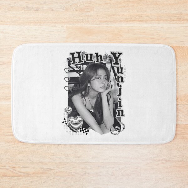 Item preview, Le Sseraf1m Huh Yunjin Kpop Girl Group Black and White Collage Design designed and sold by AJUNICE STUDIO.