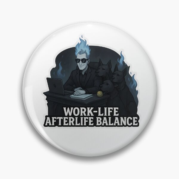Item preview, Work-Life Afterlife Balance - Hades Humor designed and sold by Cheerioza.