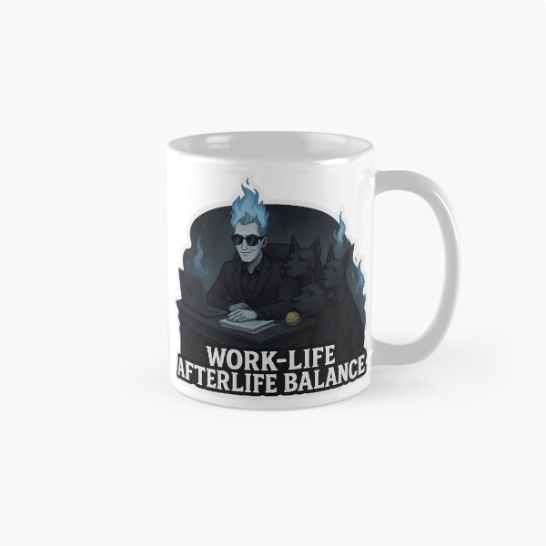Item preview, Work-Life Afterlife Balance - Hades Humor designed and sold by Cheerioza.