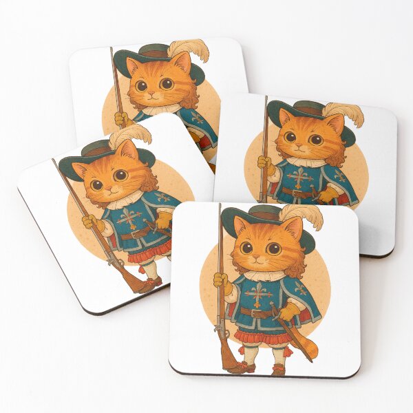 Item preview, Cute Musketeer Cat – Adorable Feline Warrior in Historical Costume designed and sold by Qopta.