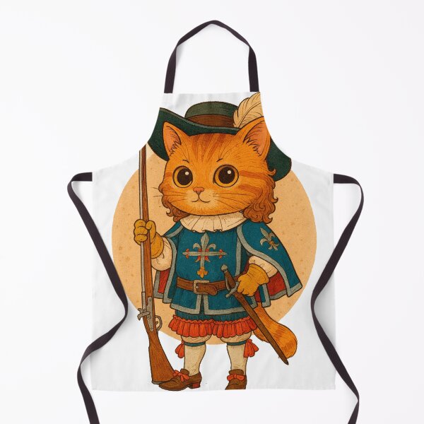 Item preview, Cute Musketeer Cat – Adorable Feline Warrior in Historical Costume designed and sold by Qopta.