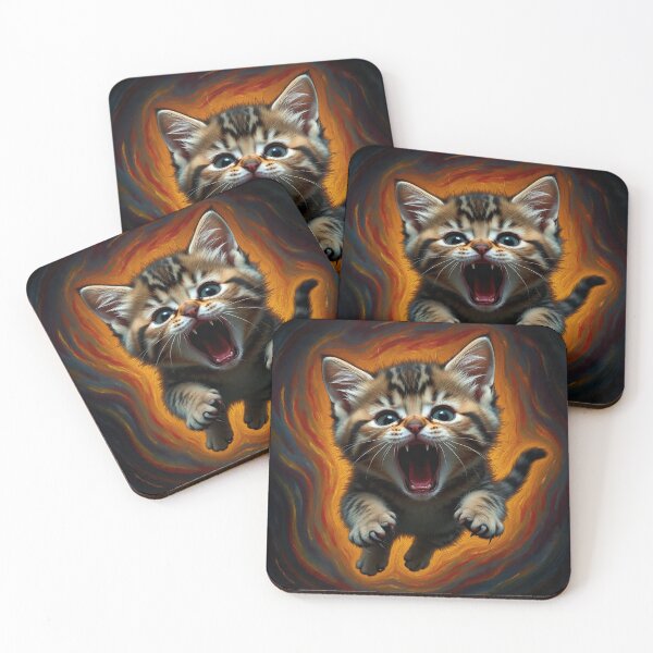 Item preview, Munch Cat Dark Background designed and sold by kalyman.