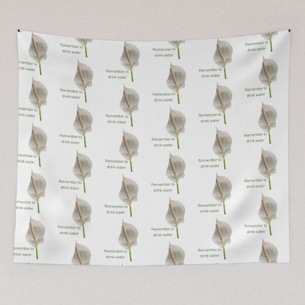 Item preview, Remember To Drink Water, peace lily  designed and sold by Josephine Ethereal.