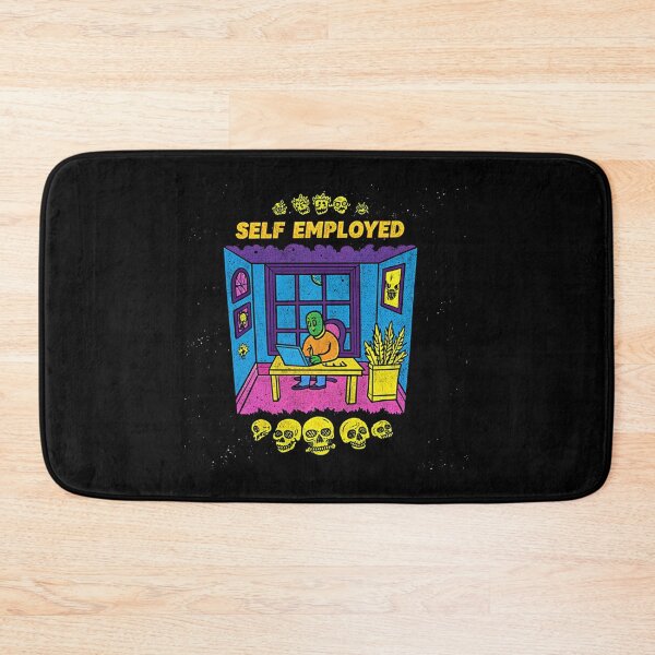 Item preview, Self Employed - Funny Psychedelic Dark Humor Design designed and sold by Vintagenaut Co..