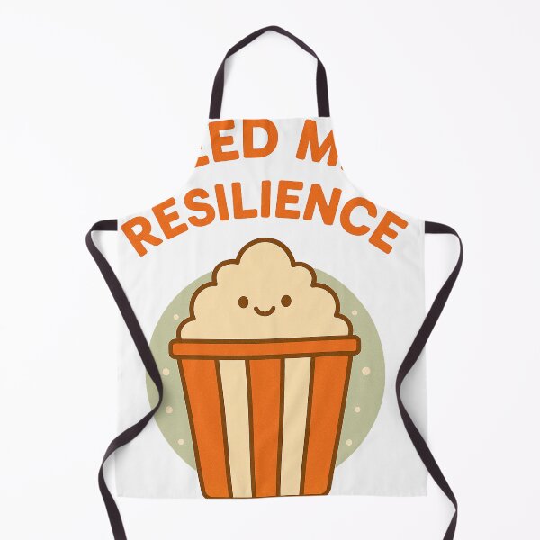 Item preview, Feed Me Resilience – Cute Retro Popcorn Illustration | Funny Minimalist Snack Design designed and sold by Qopta.
