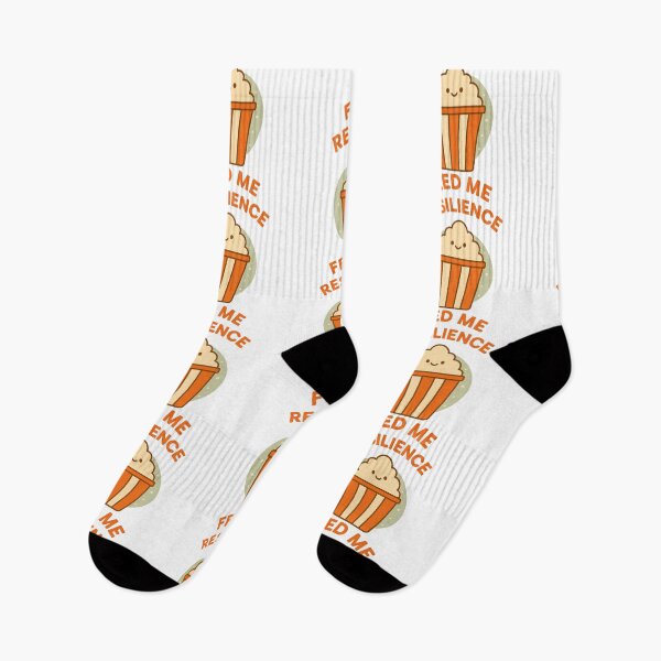 Item preview, Feed Me Resilience – Cute Retro Popcorn Illustration | Funny Minimalist Snack Design designed and sold by Qopta.