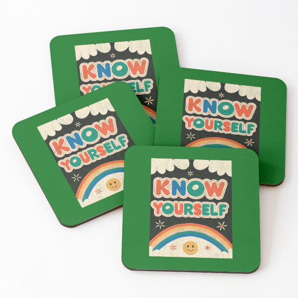 Item preview, Know Yourself - Retro Rainbow and Happy Face Design designed and sold by Vintagenaut Co..