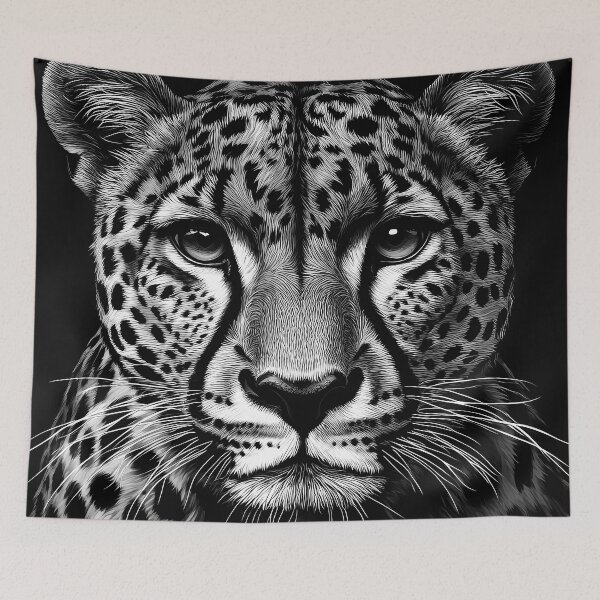 Item preview, Powerful Tiger Face Art In Black And White  designed and sold by DEC02.