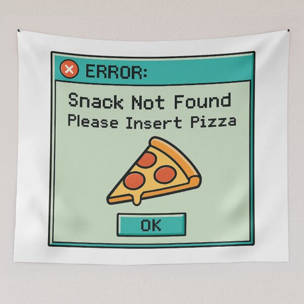 Artikelvorschau, Snack-Fehler – Pizza einlegen | Retro Tech Humor Tee entworfen und verkauft von Qopta.