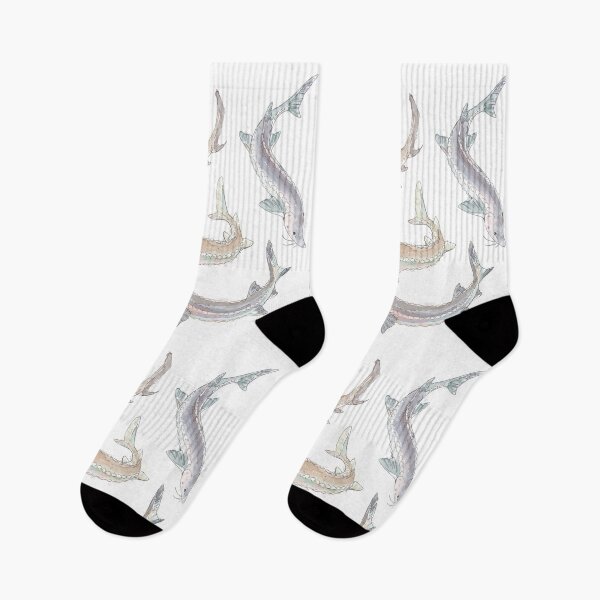 Item preview, Watercolor white sturgeon designed and sold by chaoticcaprisun.