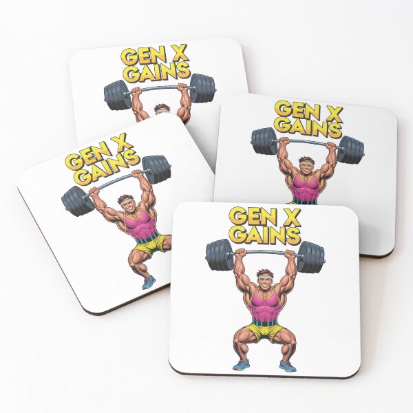 Artikelvorschau, Gen X Gains – Retro 80er Cartoon Gym Beast T-Shirt entworfen und verkauft von GENX-AUTISM-DAD.