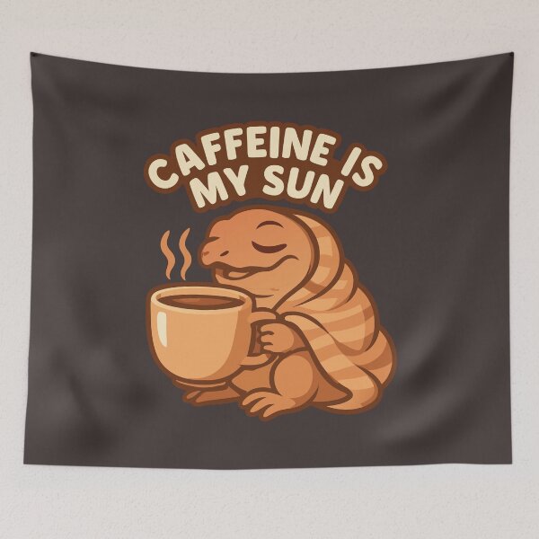 Item preview, Caffeine Is My Sun – Cozy Coffee Lover Design designed and sold by TastefulDesigns.
