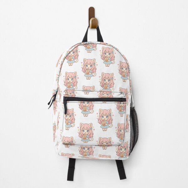 Item preview, Chibi neko with bubble tea designed and sold by NipponVibes.