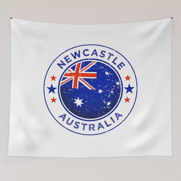 Item preview, Newcastle Australia Badge – Vintage Flag Emblem Design,  Australia Lovers designed and sold by ArtByKatti.