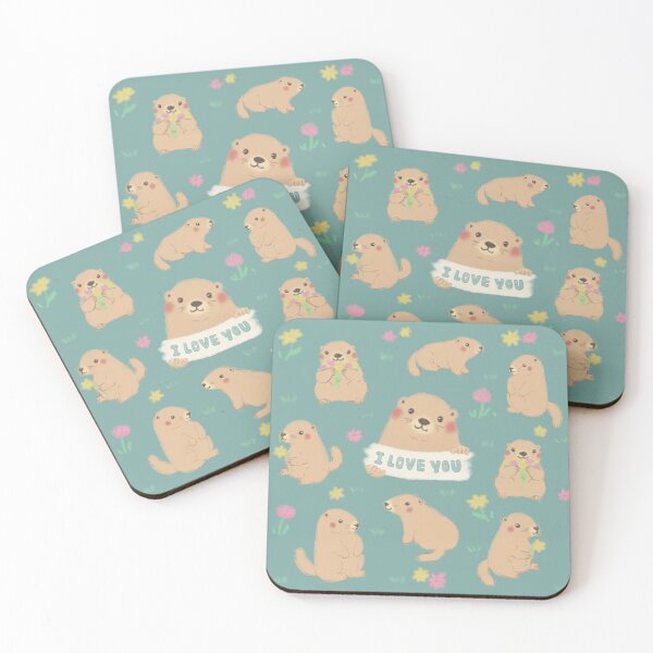Item preview, I Love You, Marmots Illustration designed and sold by Kyut-Yum.