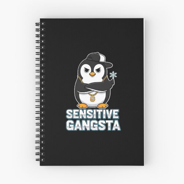 Item preview, "Sensitive Gangsta" - Funny Penguin Graphic designed and sold by DMNindustries.