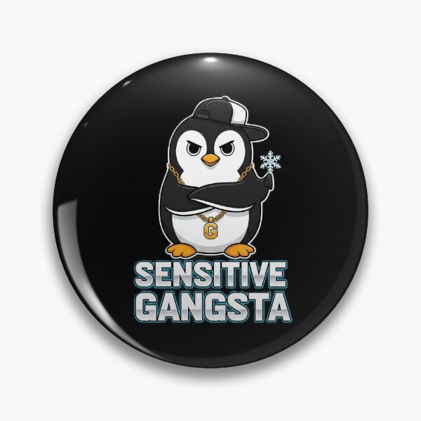 Item preview, "Sensitive Gangsta" - Funny Penguin Graphic designed and sold by DMNindustries.