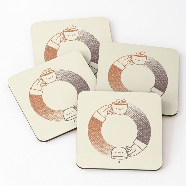 Item preview, Happy Coffee Sad Coffee by Tobe Fonseca designed and sold by Tobe Fonseca®.