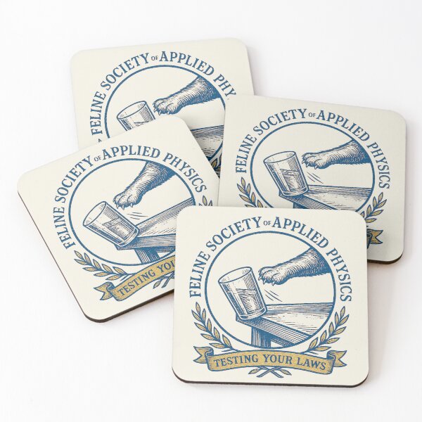 Item preview,  Feline Society of Applied Physics Funny Cat Logo Sticker designed and sold by catastrocat.