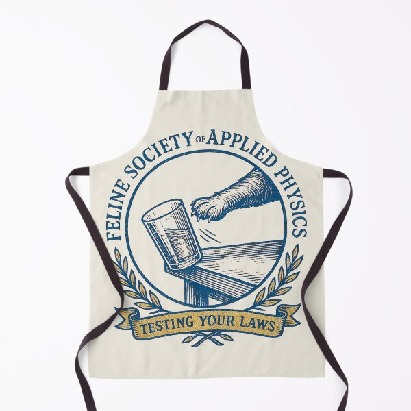Item preview, Feline Society of Applied Physics Funny Cat Logo Sticker designed and sold by catastrocat.