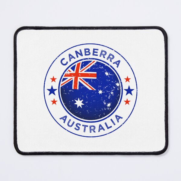 Item preview, Canberra Australia Badge – Vintage Flag Emblem Design designed and sold by ArtByKatti.
