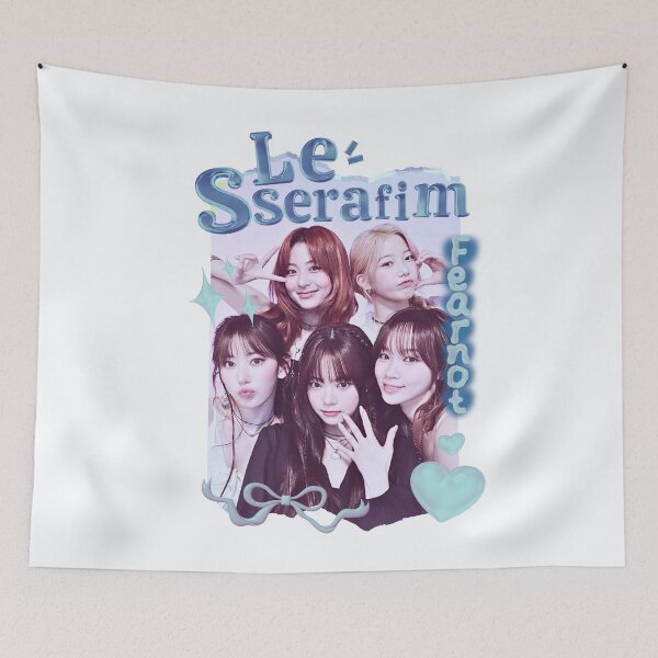 Item preview, Le Sseraf1m FEARNOT (피어나) Kpop Girl Group Fearless Blue Classic Design Collage  designed and sold by HELL0WBELLO.