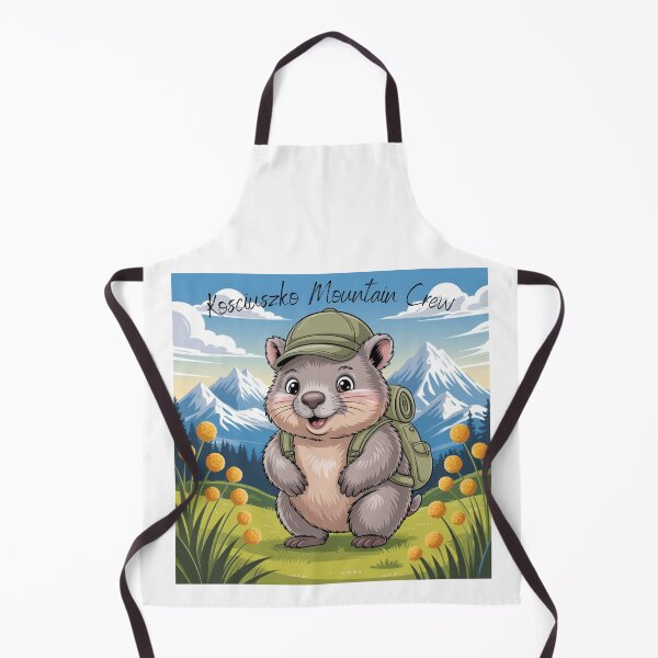 Item preview, Wombat Hiking Kosciuszko Mountain Crew Australia Wildlife Carton designed and sold by DesignLab13.