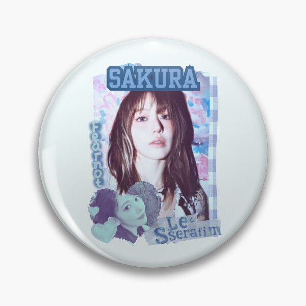 Item preview, Le Sseraf1m Sakura FEARNOT (피어나) Kpop Girl Group Fearless Blue Classic Design Collage  designed and sold by HELL0WBELLO.