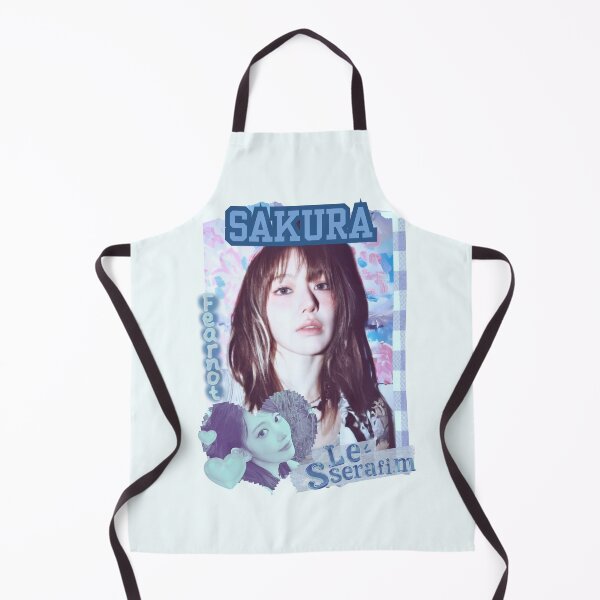 Item preview, Le Sseraf1m Sakura FEARNOT (피어나) Kpop Girl Group Fearless Blue Classic Design Collage  designed and sold by HELL0WBELLO.