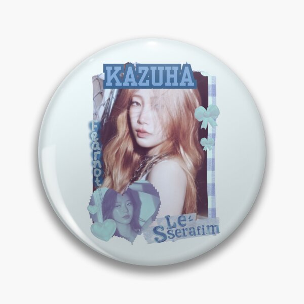 Item preview, Le Sseraf1m Kazuha FEARNOT (피어나) Kpop Girl Group Fearless Blue Classic Design Collage  designed and sold by HELL0WBELLO.
