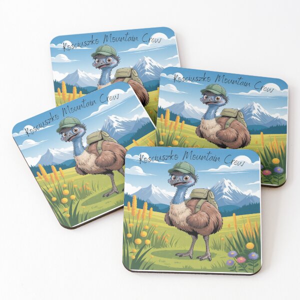 Item preview, Emu Hiking Kosciuszko Mountain Crew Australia Wildlife Carton designed and sold by DesignLab13.