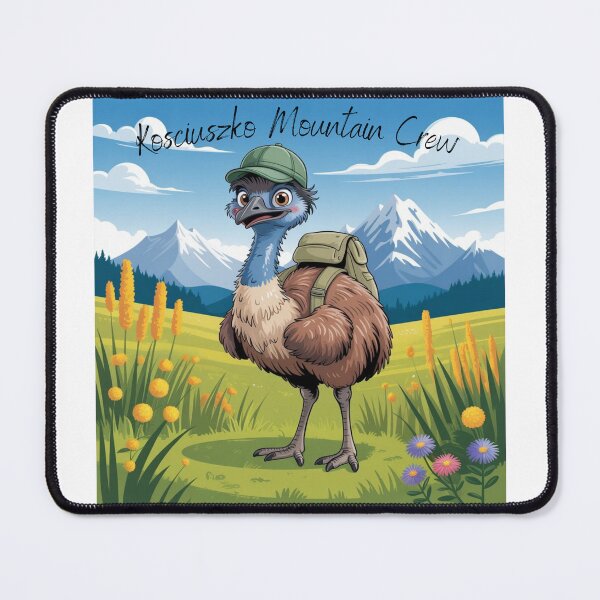 Item preview, Emu Hiking Kosciuszko Mountain Crew Australia Wildlife Carton designed and sold by DesignLab13.
