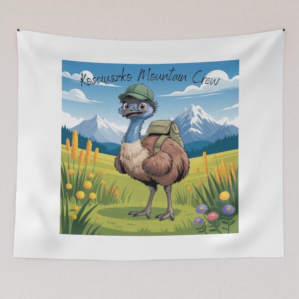 Item preview, Emu Hiking Kosciuszko Mountain Crew Australia Wildlife Carton designed and sold by DesignLab13.
