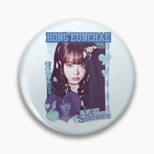 Item preview, Le Sseraf1m Hong Eunchae FEARNOT (피어나) Kpop Girl Group Fearless Blue Classic Design Collage  designed and sold by HELL0WBELLO.