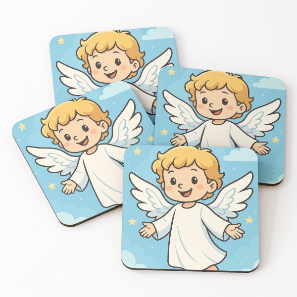 Item preview, Cartoon Angel Boy designed and sold by RedHeavenStudio.