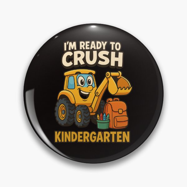 Artikelvorschau, Niedlicher Cartoon-Bagger „Ich bin bereit, den Kindergarten zu zerstören“ Zurück zum Schuldesign entworfen und verkauft von FrameFlow.