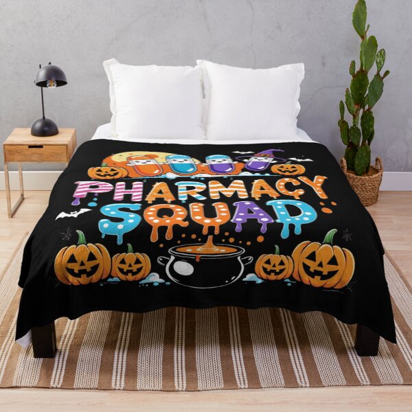 Item preview, Pharmacy Squad Halloween Vibes For Pharmacists Crew Tee, Funny Pharmacy Halloween T-Shirt designed and sold by May K Studio Design.
