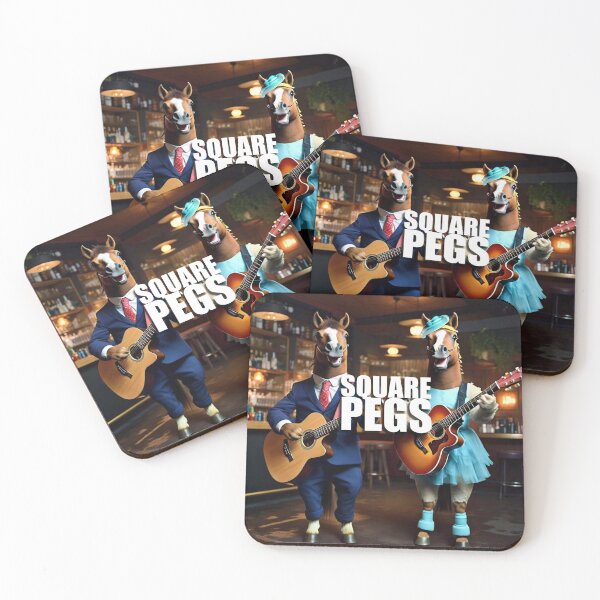Item preview, Square Pegs Band Merchandise Horses with guitars designed and sold by squarepegsmusic.