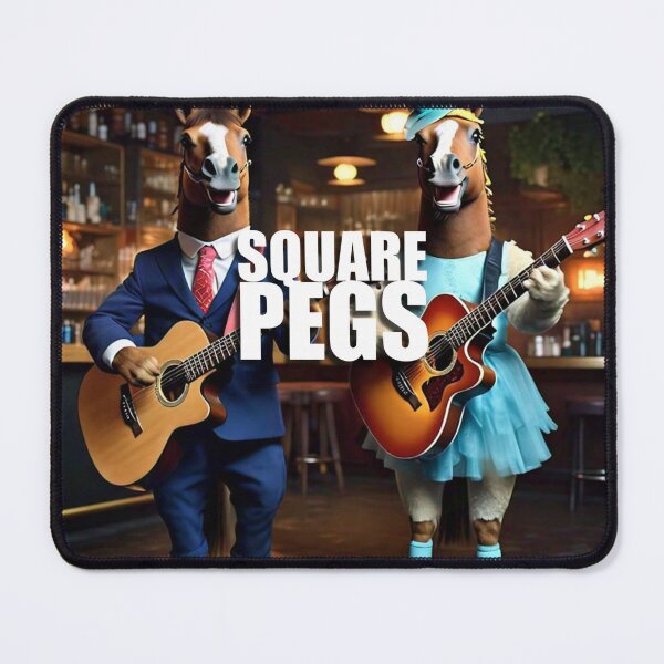Item preview, Square Pegs Band Merchandise Horses with guitars designed and sold by squarepegsmusic.