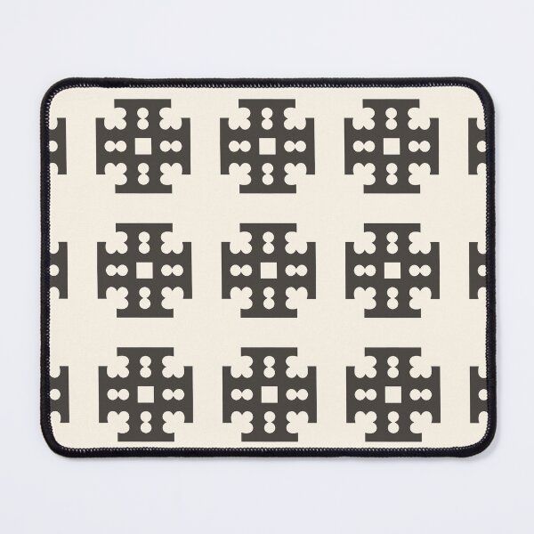 Item preview, Ornate Cross Decorative Columns, Classic Pattern in Black and Cream designed and sold by Angela Dow.