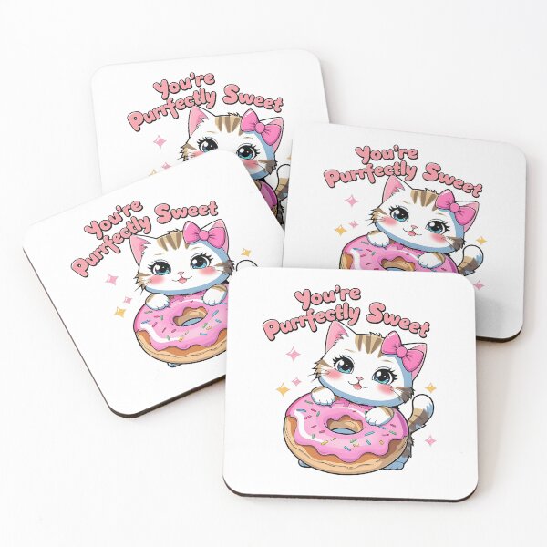 Item preview, You’re Purrfectly Sweet, Cute Cat Donut Pun designed and sold by Bliss Find And Design.