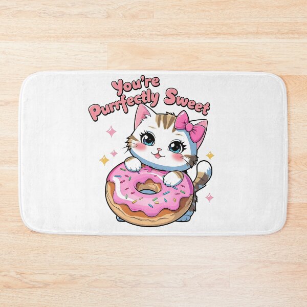 Item preview, You’re Purrfectly Sweet, Cute Cat Donut Pun designed and sold by Bliss Find And Design.