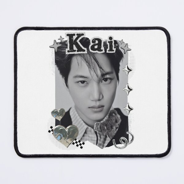 Item preview, Kai From Exo Kpop Soloist Black and White Collage Design designed and sold by AJUNICE STUDIO.